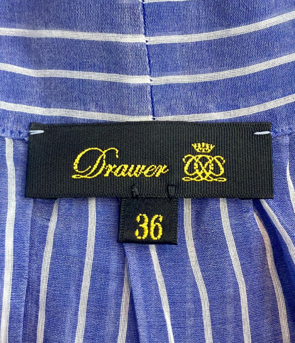 Drawer 長袖 ストライプシャツ 6521-299-1012 レディース SIZE 36 (XS) ドゥロワー