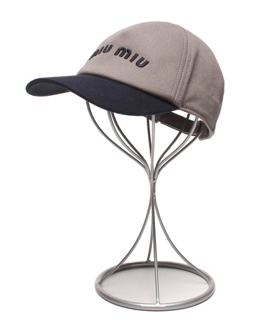 美品 Miu Miu キャップ マジックテープ式 バイカラー 5HC179 レディース SIZE S ミュウ ミュウ