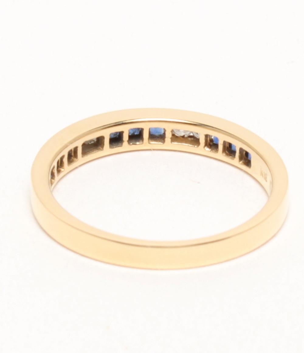 美品 リング 指輪 K18 サファイア 0.42ct ダイヤ 0.11ct レディース SIZE 12号