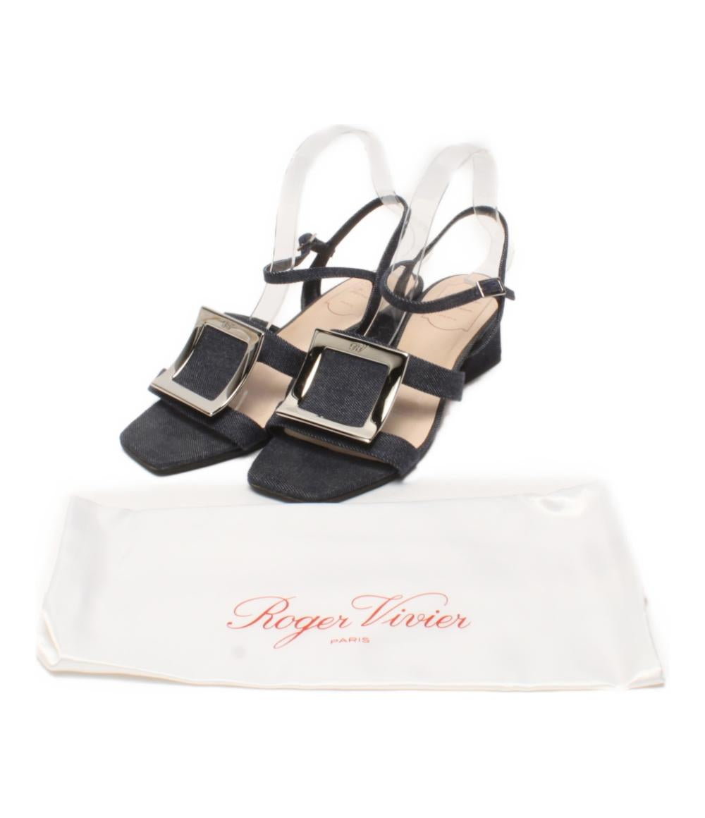 Roger Vivier ミュール チャンキーヒールサンダル デニム bikiviv sandals レディース SIZE 38 25.5(cm) ロジェヴィヴィエ