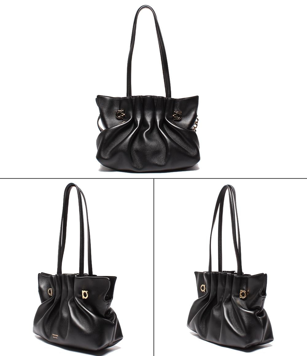 美品 サルヴァトーレフェラガモ 2way ショルダーバッグ 肩掛け 斜め掛け ソフトバッグ(S) ガンチーニ 219959 783294 レディース Salvatore Ferragamo