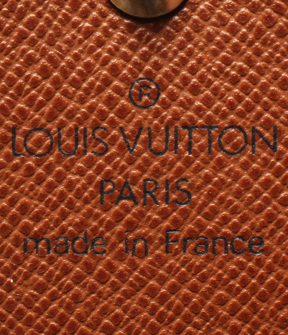 ルイヴィトン 二つ折り財布 ポルトモネビエ トレゾール モノグラム  