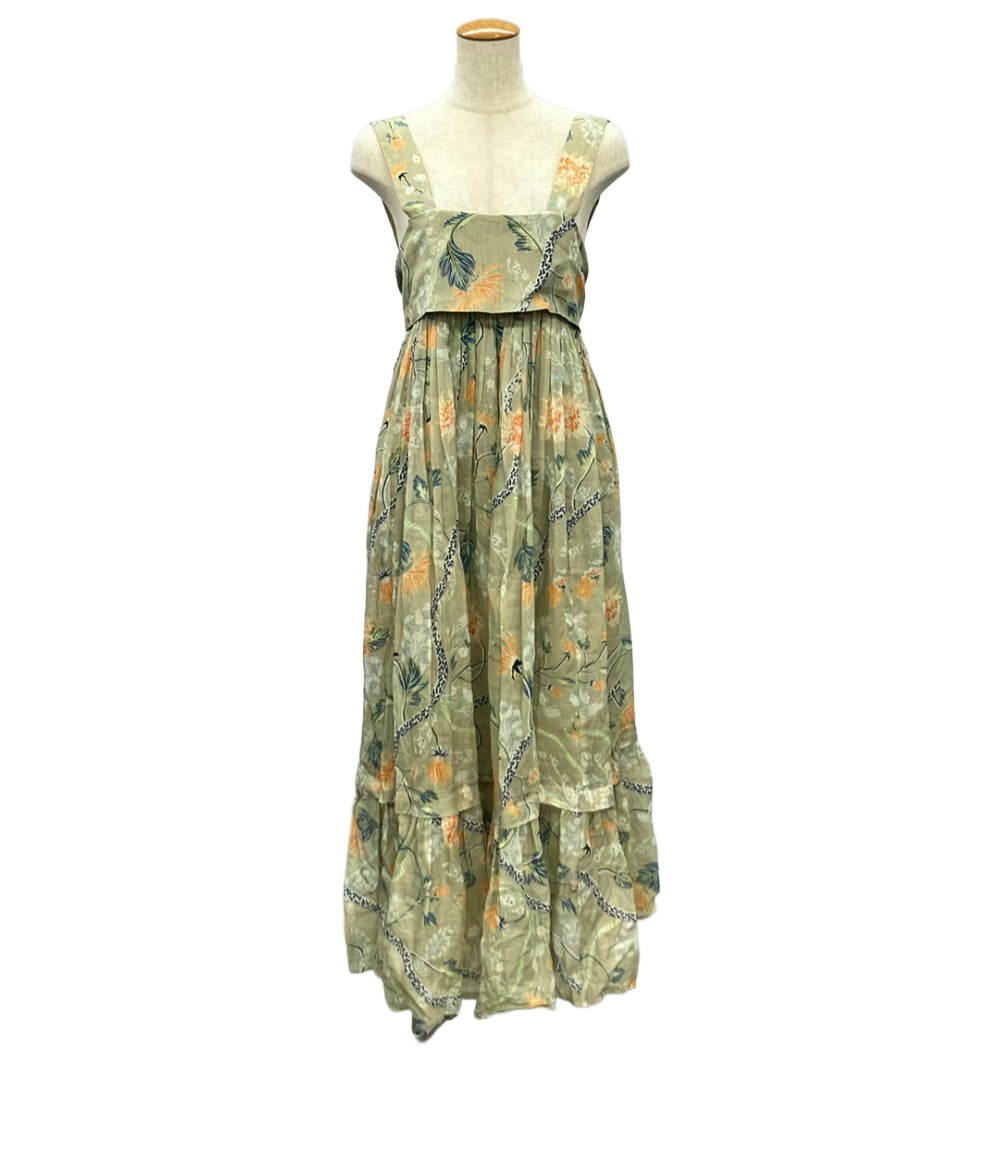 美品 Chloe フローラルプリント リネンワンピース レディース SIZE 34 (XS) クロエ