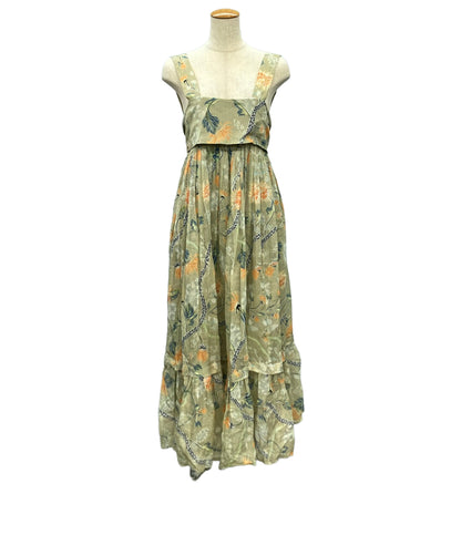 美品 Chloe フローラルプリント リネンワンピース レディース SIZE 34 (XS) クロエ