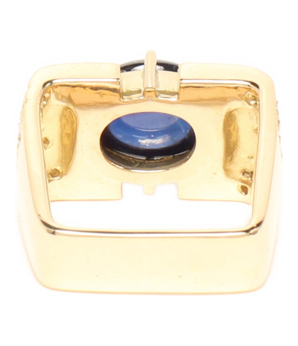 美品 リング 指輪 K18 サファイア5.74ct ダイヤ1.48ct レディース SIZE 10号