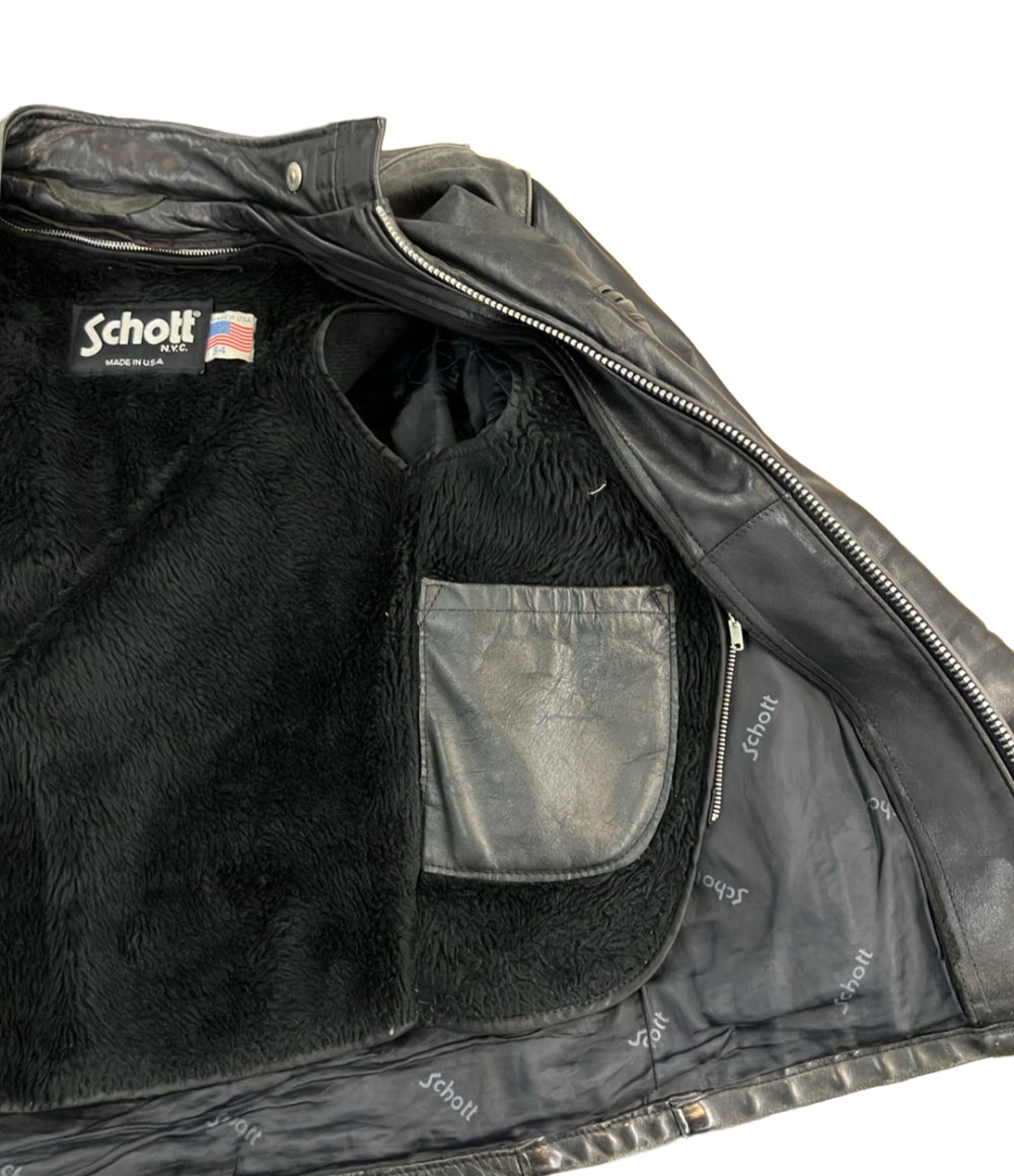 schott シングルライダース レザージャケット ライナー付き 1804 メンズ SIZE 34 (XS) ショット