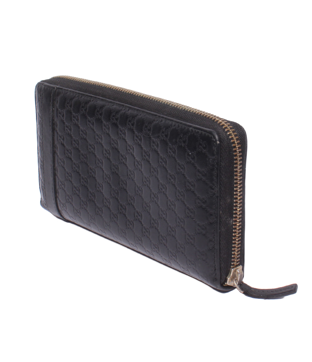 GUCCI ラウンドファスナー長財布 マイクログッチシマ 309758 496085 レディース グッチ