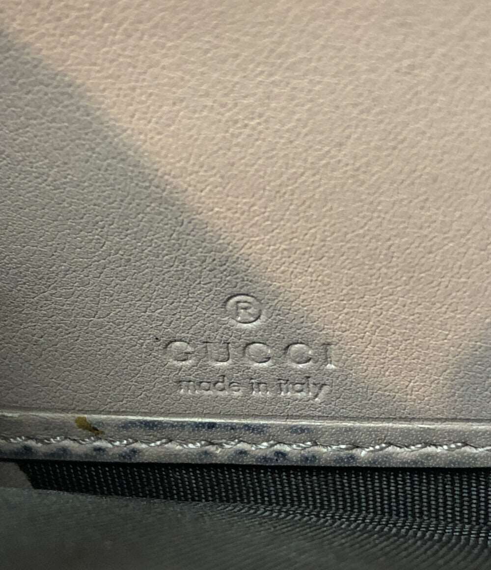 グッチ  ラウンドファスナー長財布  シマ    レディース  (長財布) GUCCI