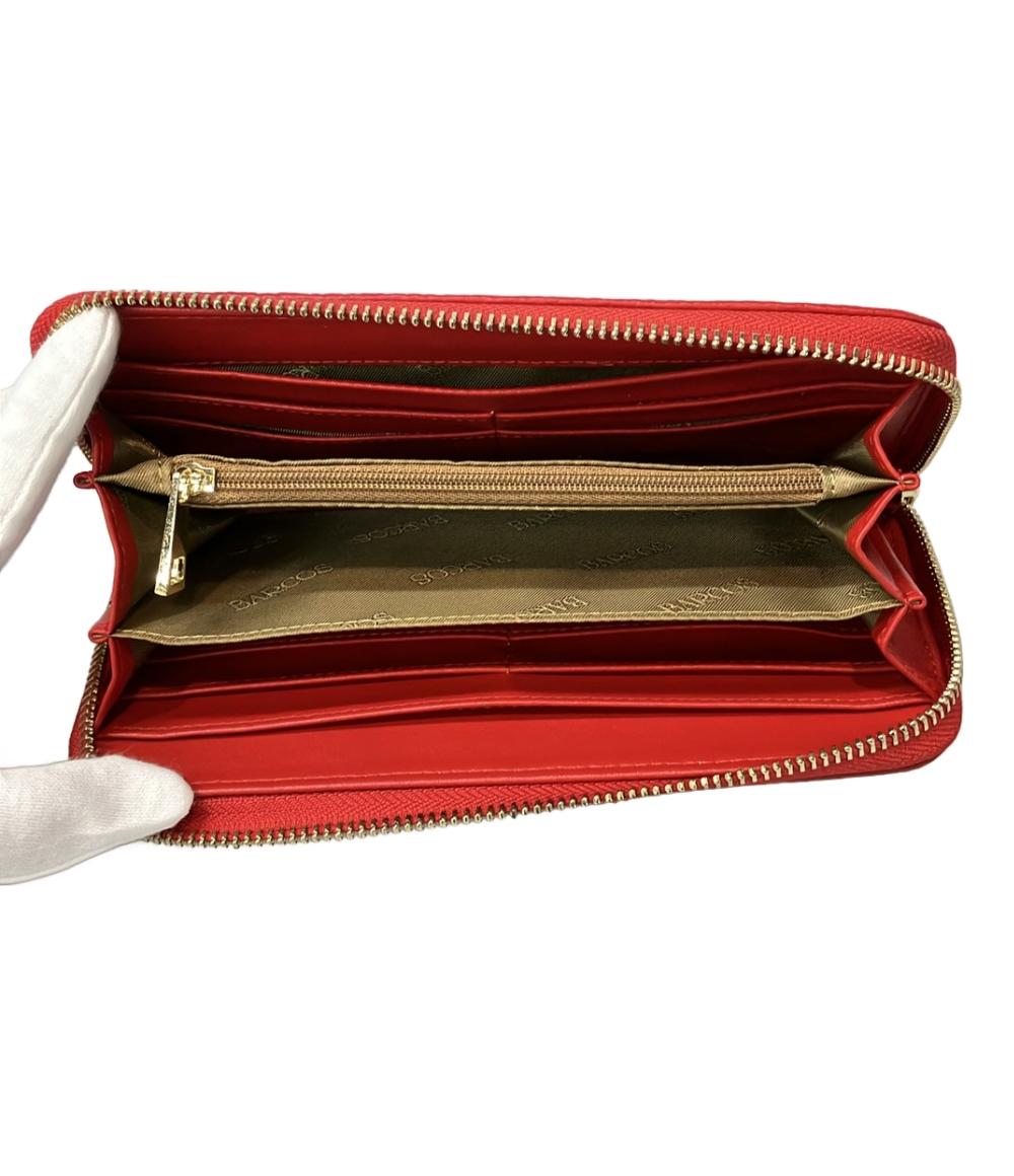 美品 バルコス ラウンドファスナー長財布 レディース BARCOS