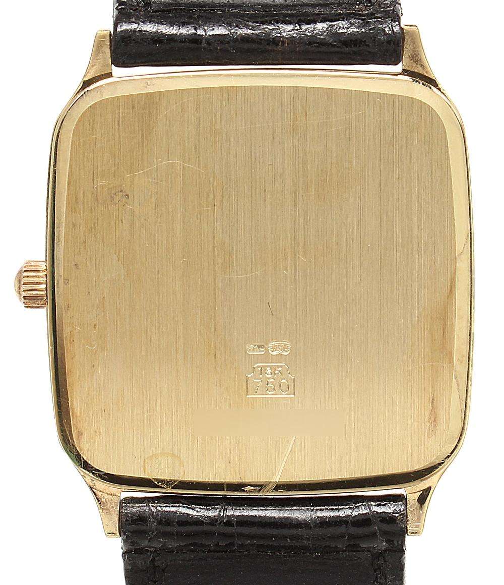 ロンジン 腕時計 スクエア 18K クオーツ ゴールド メンズ LONGINES