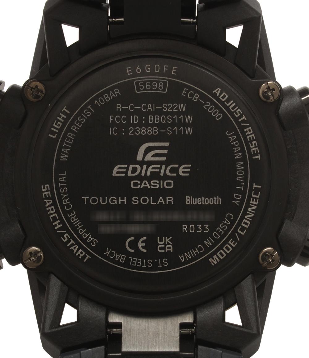 美品 CASIO 腕時計 エディフィス EDIFICE ソーラー ブラック ECB-2000 メンズ カシオ