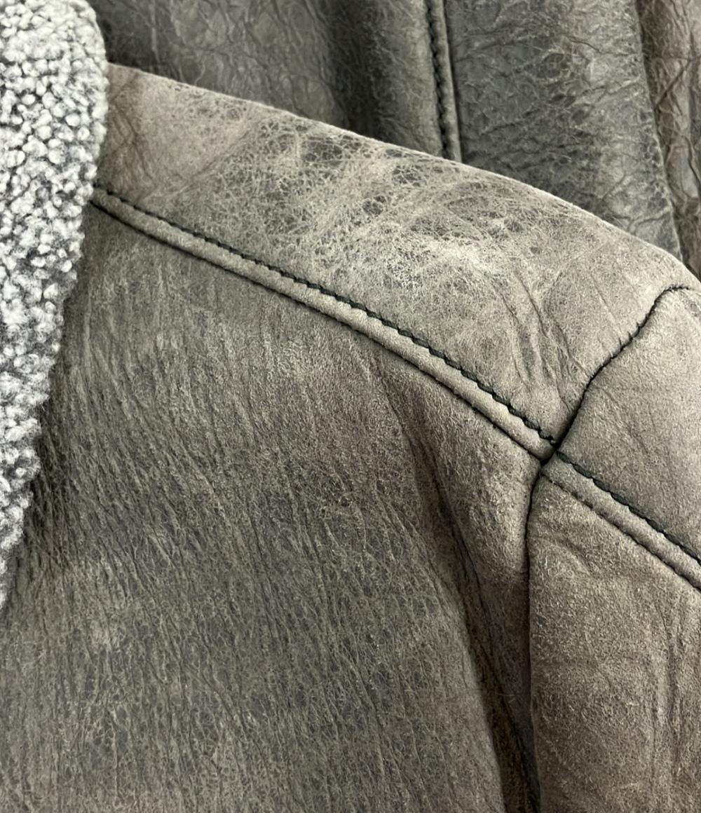 HUGO BOSS レザーボアジャケット メンズ SIZE 46 ヒューゴボス