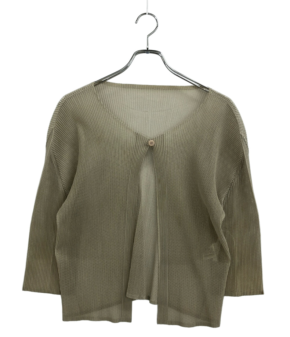 PLEATS PLEASE 長袖カーディガン PP23-F0263 レディース SIZE 3 プリーツプリーズ