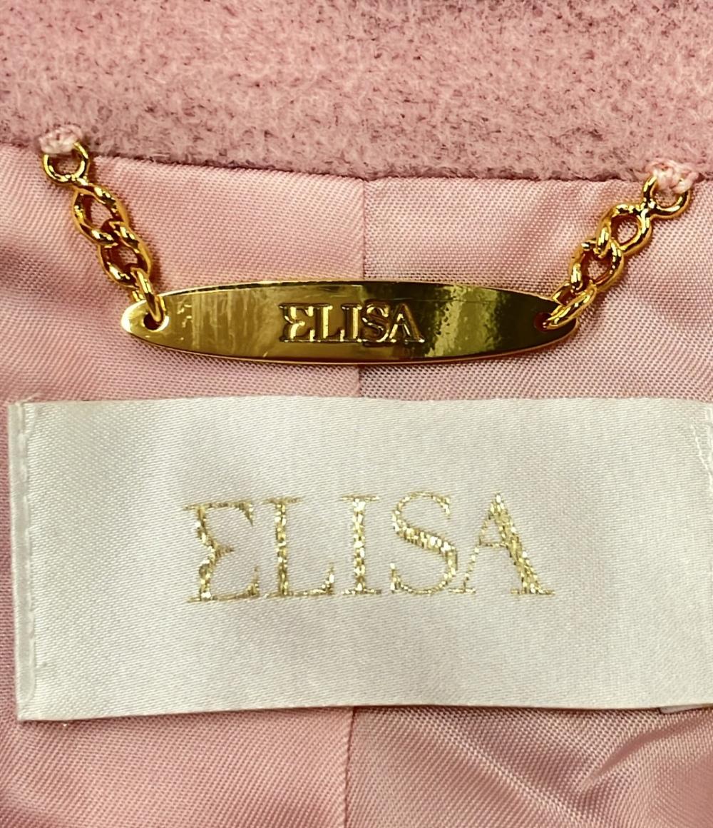 美品 エリザ アンゴラウールロングコート アウター レディース SIZE 2 (M) ELISA