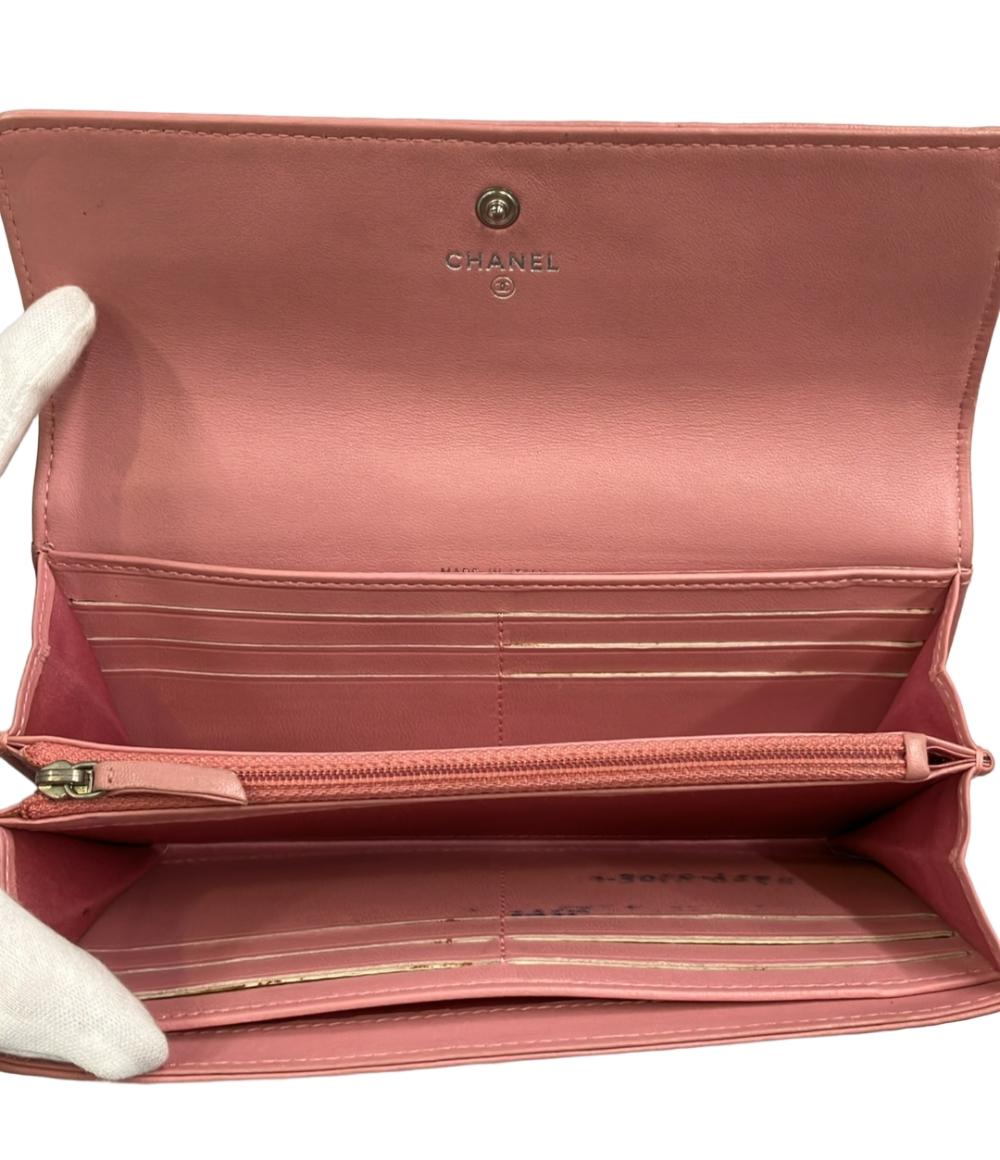 CHANEL 長財布 シルバー金具 14番台 カメリア レディース シャネル