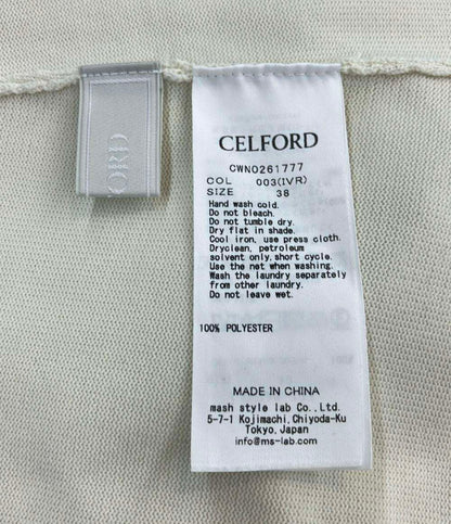 CELFORD アンサンブル 長袖カーディガンワンピース スプリングプレートパターンニットアップ CWNO261777 レディース SIZE 38 (M) セルフォード