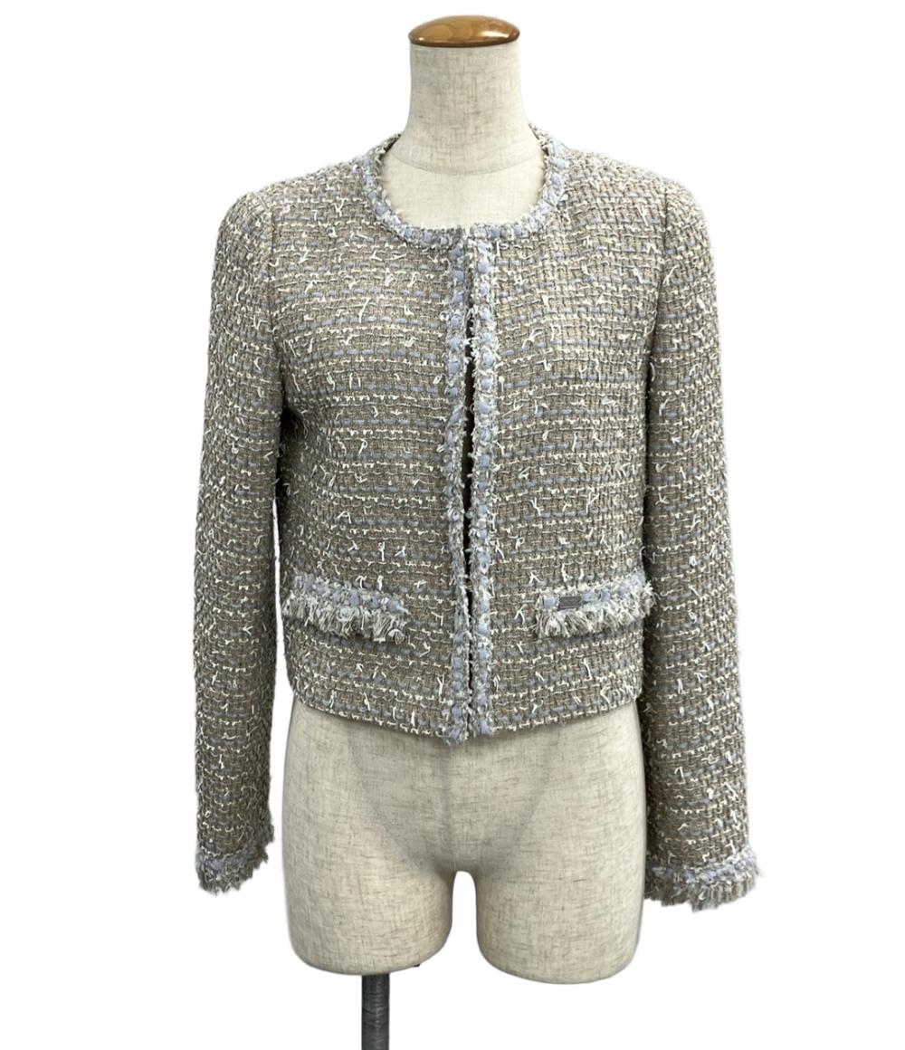 フォクシーニューヨーク ノーカラージャケット 43253  SJOX01TE レディース SIZE 40 (M) FOXEY NEWYORK