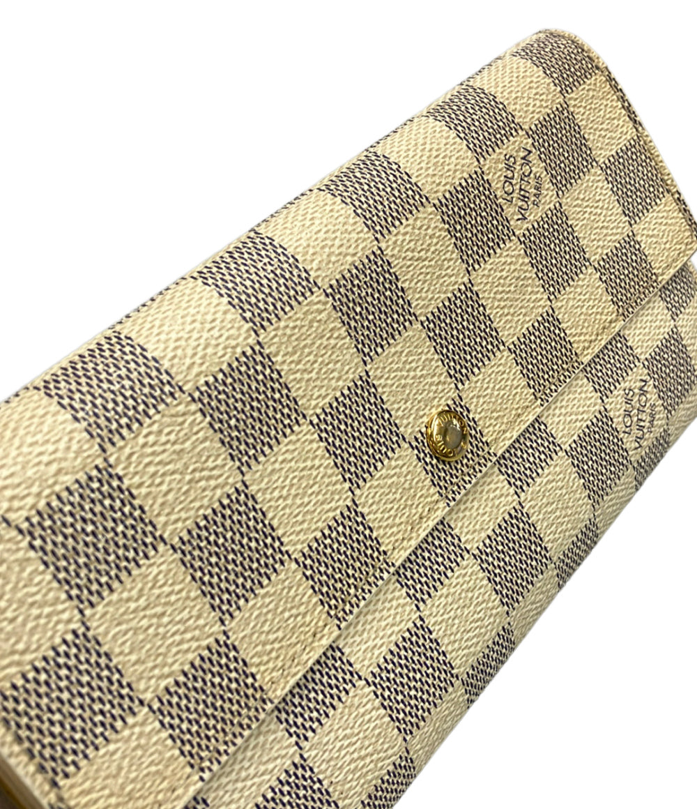 LOUIS VUITTON 長財布 ポルトフォイユ サラ ダミエ アズール N61735