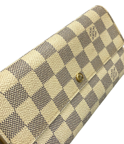 LOUIS VUITTON 長財布 ポルトフォイユ サラ ダミエ アズール N61735 レディース メンズ ルイ・ヴィトン