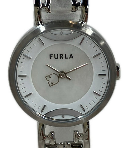 美品 Furla 腕時計 クオーツ シェル レディース フルラ
