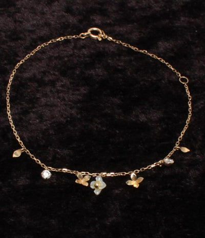 美品 Samantha Tiara ブレスレット K10 フラワーモチーフ レディース サマンサティアラ