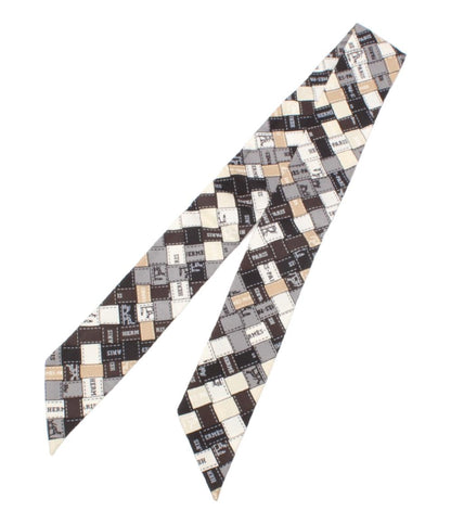 エルメス スカーフ ツイリー シルク100％ ボリュデュック チェック レディース HERMES