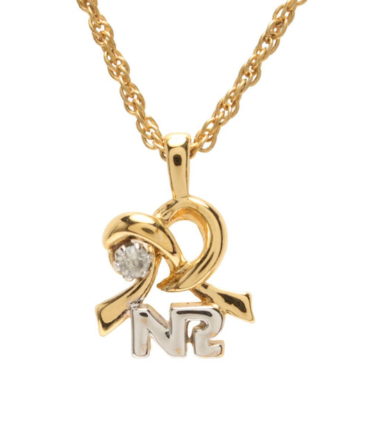 美品 NINA RICCI ネックレス ロゴ リボンモチーフ レディース ニナリッチ