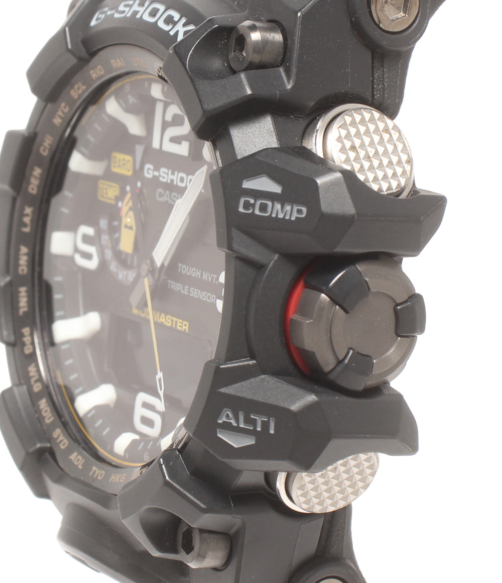美品 CASIO 腕時計 マッドマスター MUDMASTER G-SHOCK 電波ソーラー ソーラー ブラック GWG-1000 メンズ カシオ