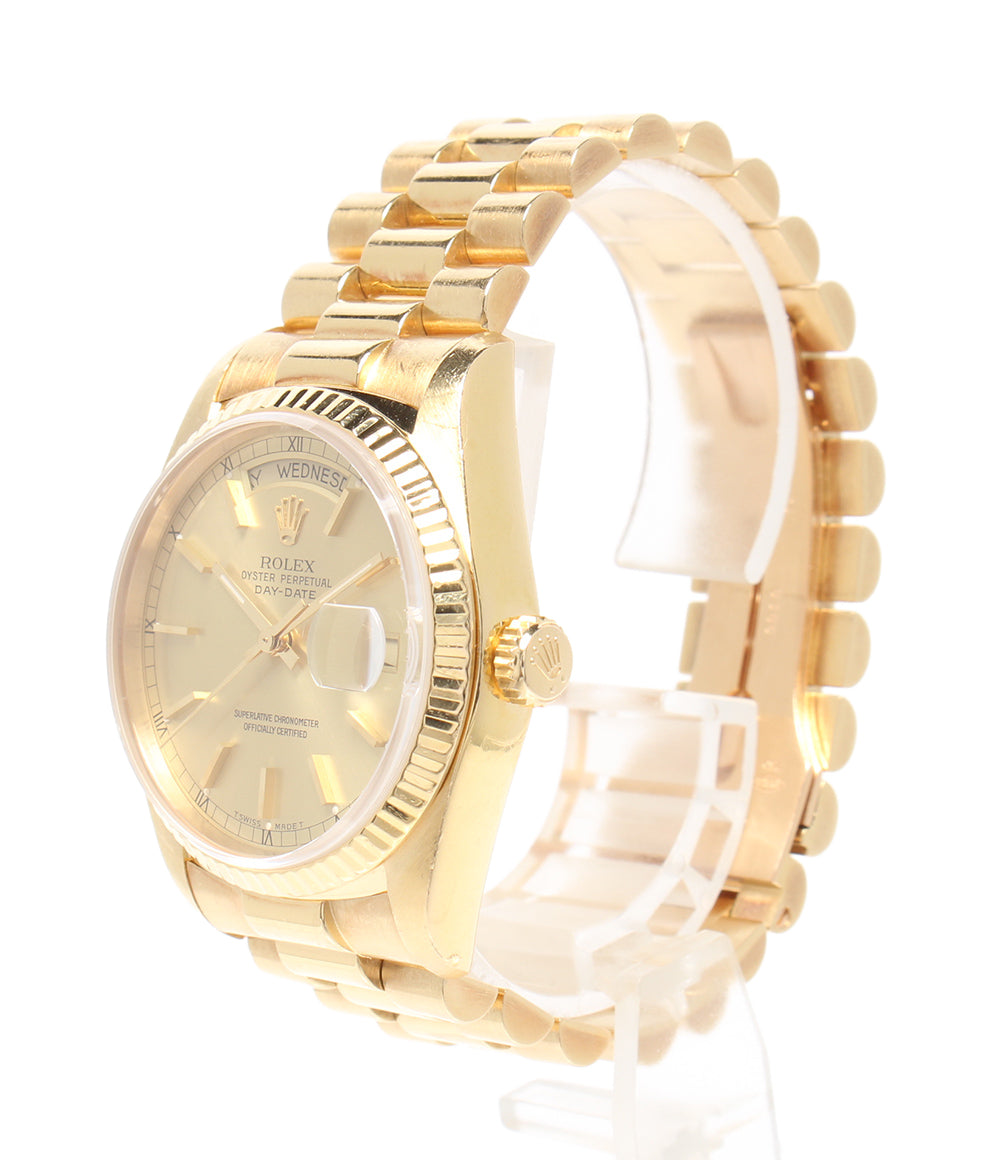 ROLEX 腕時計 18K デイデイト 自動巻き ドールド 18038 メンズ
