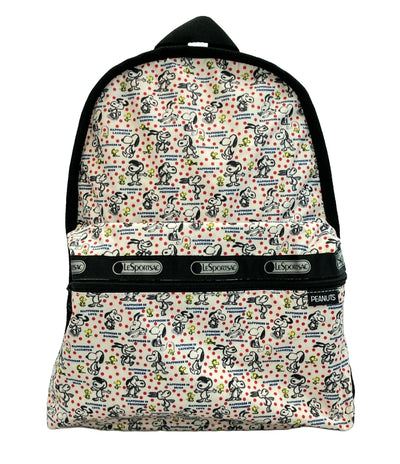 美品 レスポートサック ナイロンリュック xスヌーピー PEANUTS レディース LeSportsac