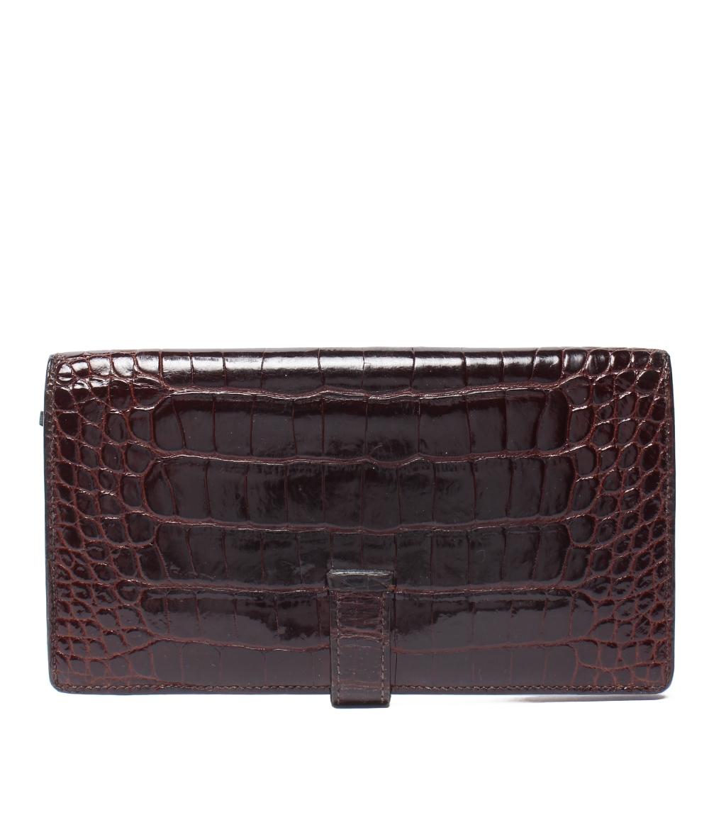 HERMES ラウンドファスナー長財布 クロコダイル アリゲーターリセ