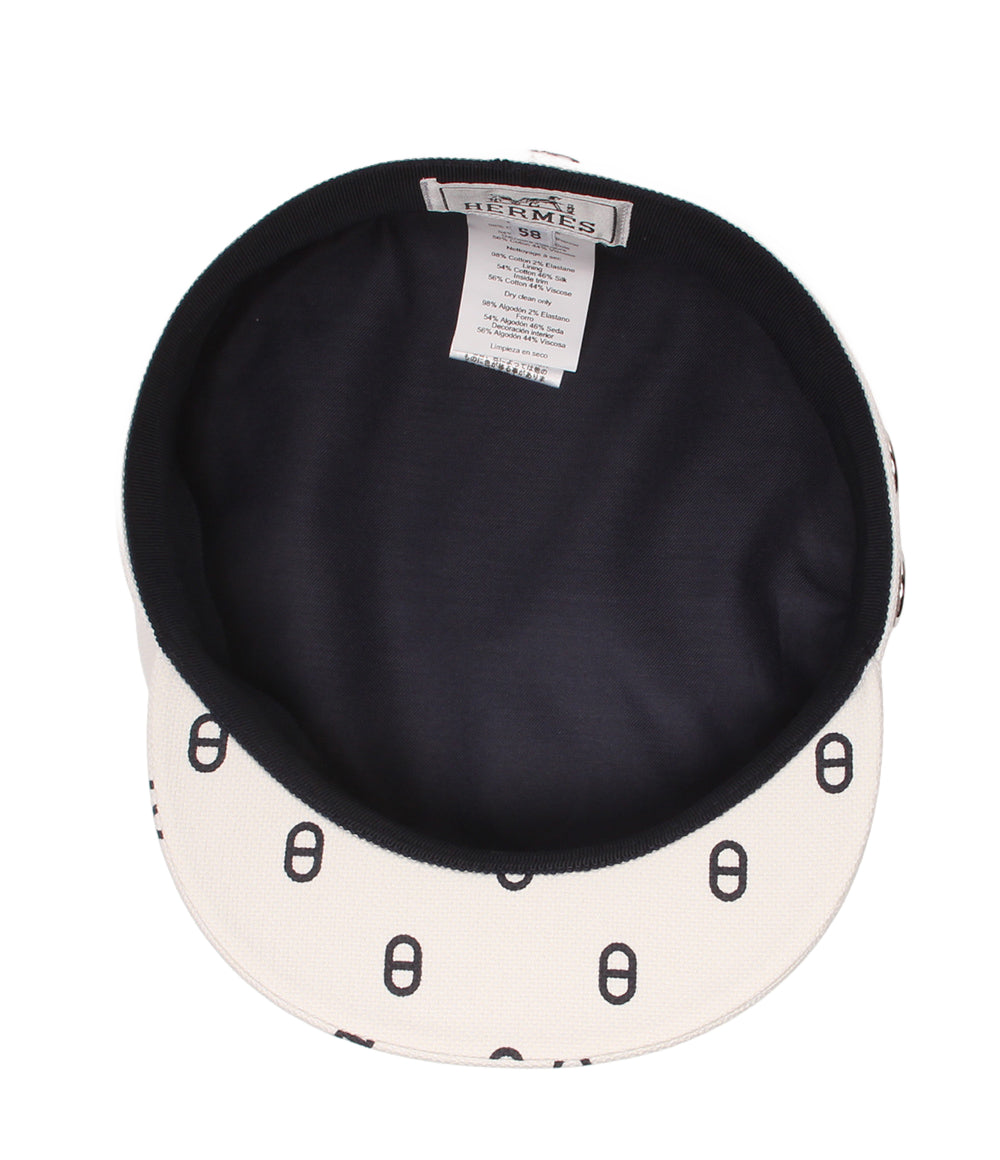 美品 HERMES キャスケット シルバー金具 ウォーバン シェーヌダンクル レディース メンズ SIZE 58 エルメス