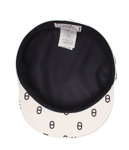 美品 HERMES キャスケット シルバー金具 ウォーバン シェーヌダンクル レディース メンズ SIZE 58 エルメス