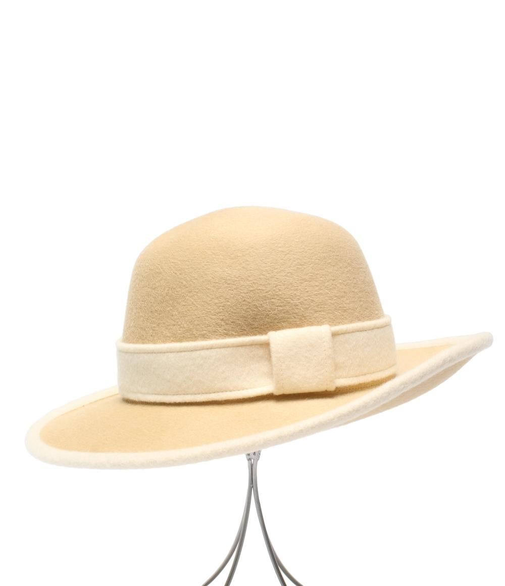 美品 HERMES ラビットフェルトハット カシミヤ100％ レディース SIZE