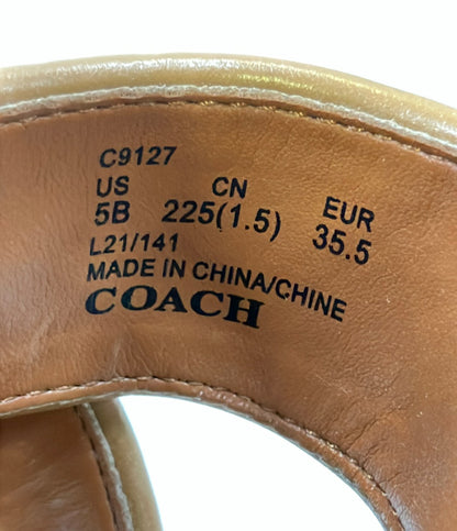 COACH ウェッジソールサンダル シグネチャー柄 厚底 レディース SIZE US 5 B (22cm) コーチ