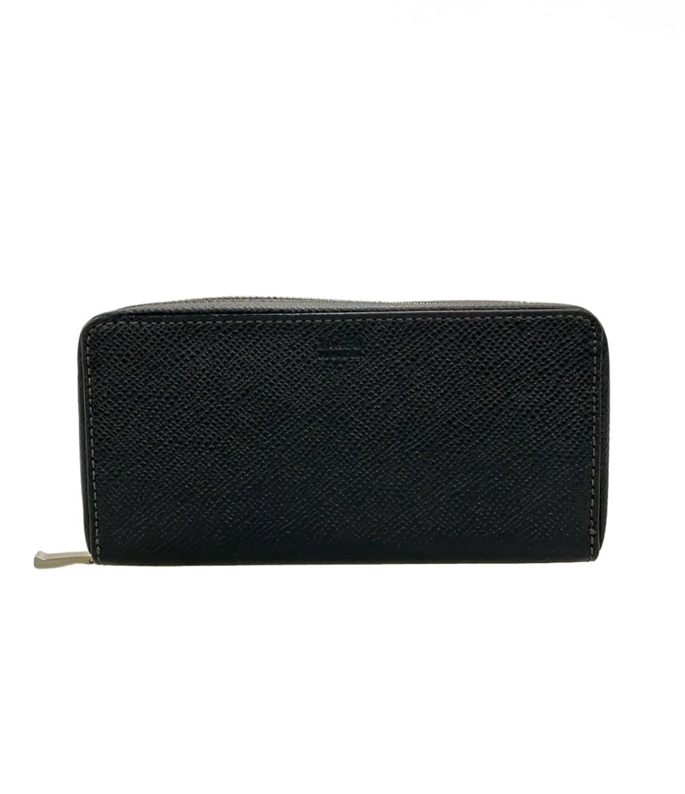 美品 TAKEO KIKUCHI ラウンドファスナー長財布 カラビナ付き メンズ タケオキクチ