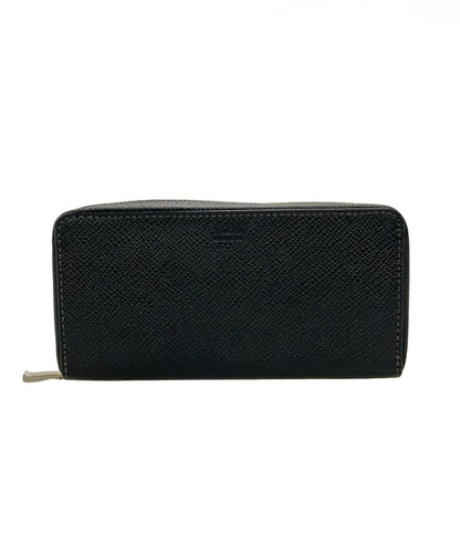 美品 TAKEO KIKUCHI ラウンドファスナー長財布 カラビナ付き メンズ タケオキクチ