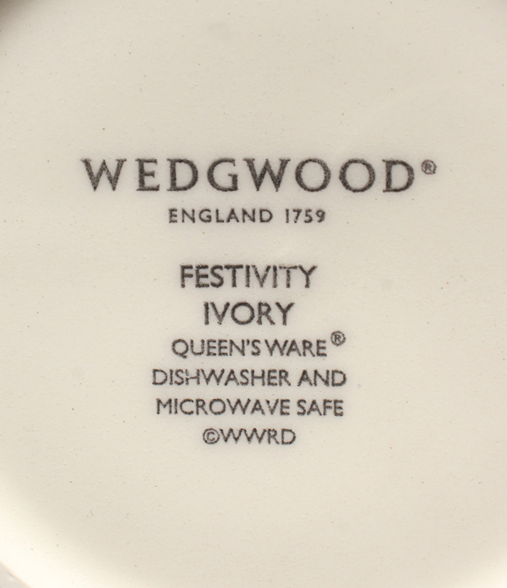 WEDGWOOD カップ＆ソーサー 2客セット ペア フェスティビティ アイボリー ウェッジウッド
