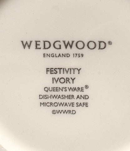 WEDGWOOD カップ＆ソーサー 2客セット ペア フェスティビティ アイボリー ウェッジウッド