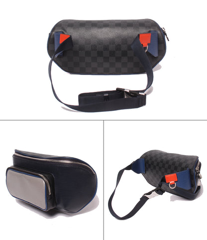 LOUIS VUITTON ウエストポーチ ボディバッグ バムバッグ エピ ダミエ グラフィット M51464 メンズ ルイ・ヴィトン