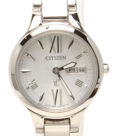 美品 CITIZEN 腕時計 クロスシー xC ソーラー シルバー E001-T020330 レディース シチズン