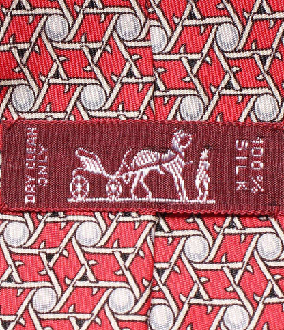 美品 エルメス ネクタイ シルク100％ 総柄 メンズ HERMES