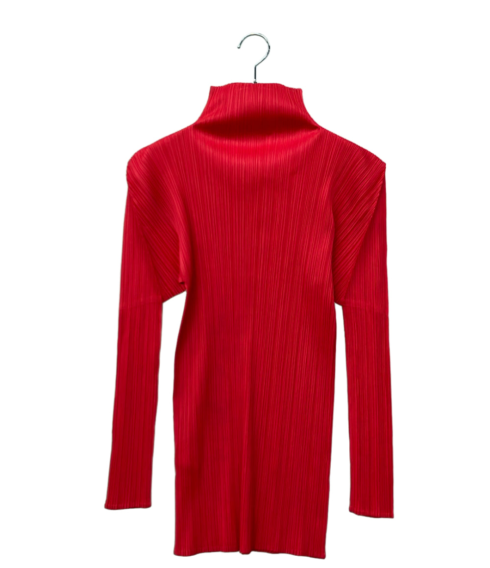 美品 PLEATS PLEASE 長袖 ハイネック カットソー レディース SIZE 4 (XL) プリーツプリーズ