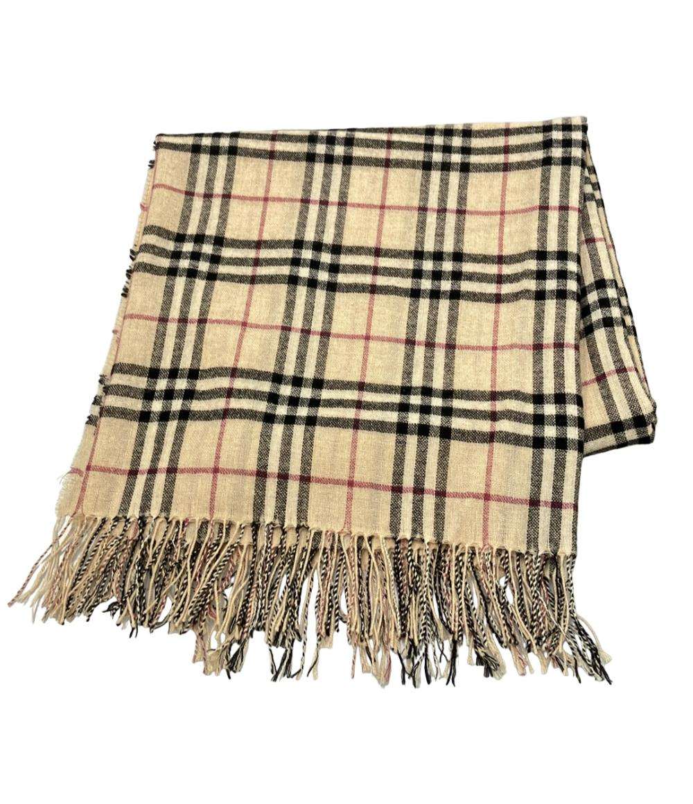 美品 BURBERRY 大判ストール カシミヤ100% ノバチェック レディース