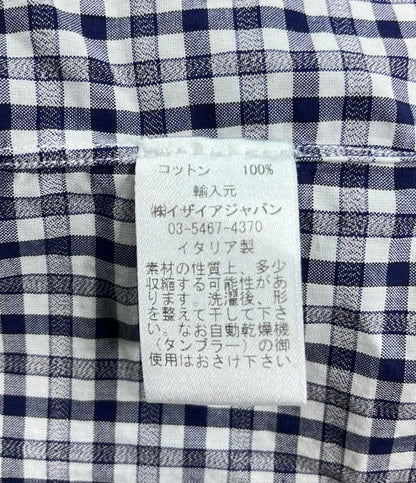 美品 イザイア 長袖シャツ チェックシャツ メンズ SIZE 39 (M) ISAIA