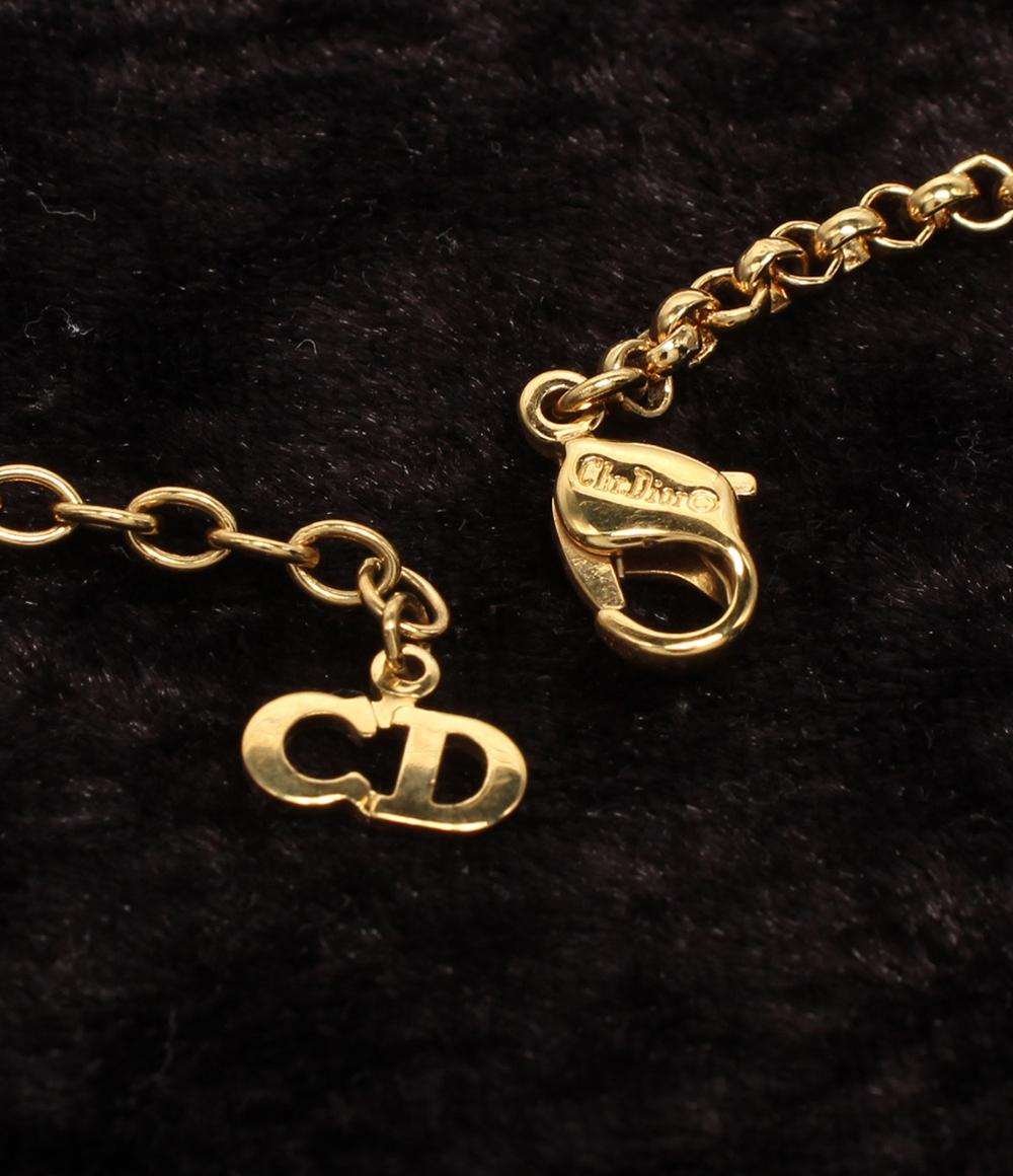 美品 Christian Dior ネックレス ラインストーン レディース クリスチャンディオール