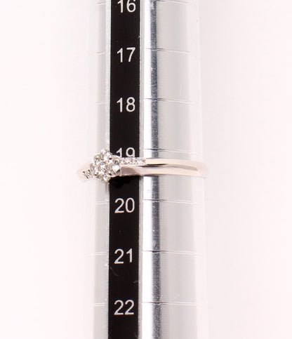 美品 リング 指輪 Pt900 ダイヤ 0.20ct レディース SIZE 19号
