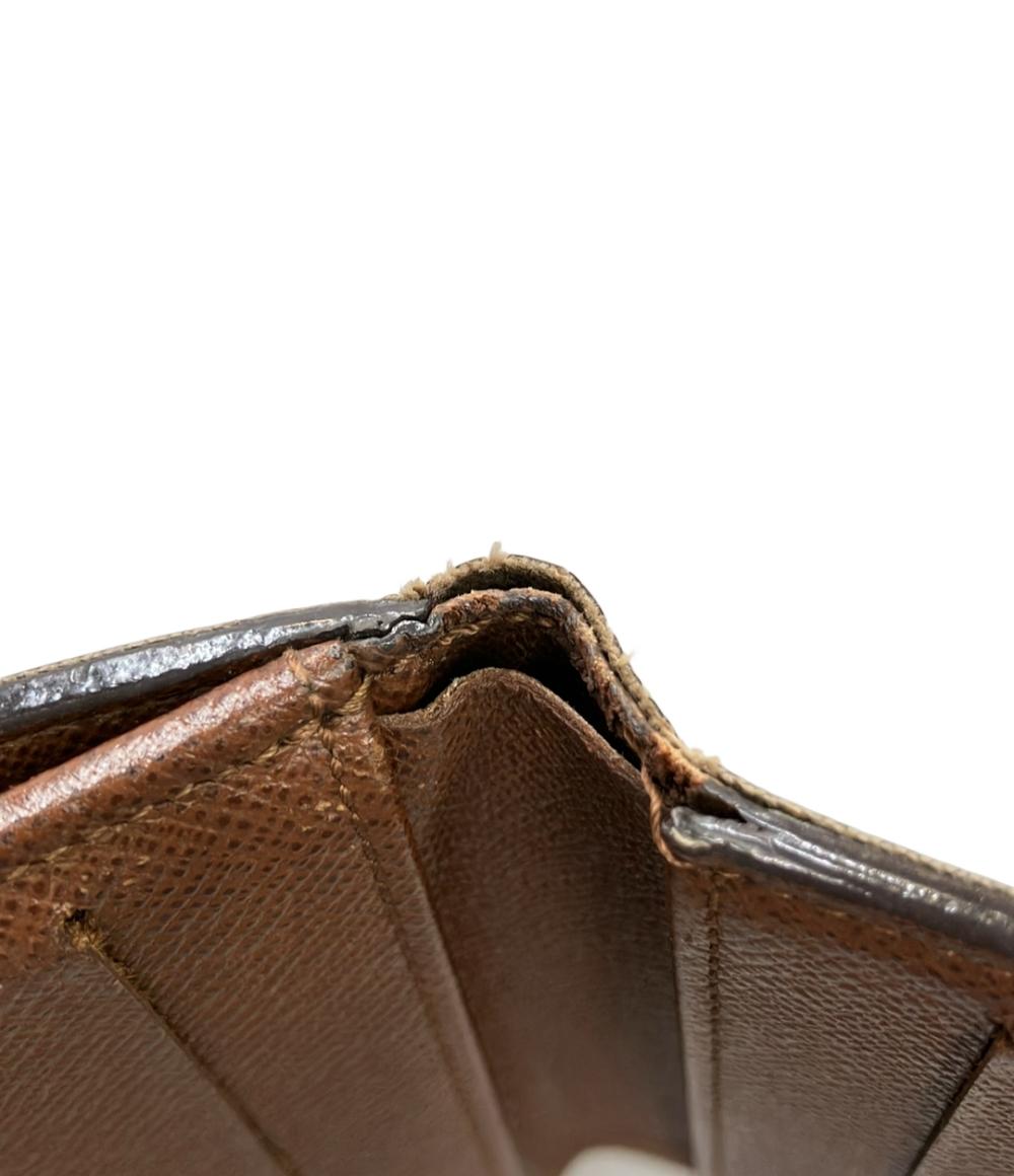 LOUIS VUITTON ダブルホック 三つ折り財布 モノグラム ポルトモネ ビエ