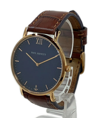 PAUL HEWITT 腕時計 クオーツ ネイビー メンズ ポールヒューイット
