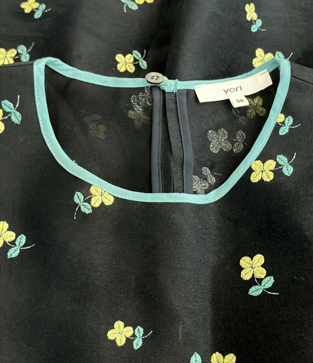 yori 半袖 ラメクローバーパフブラウス レディース SIZE 38 ヨリ